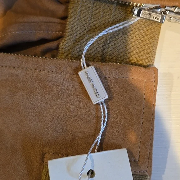 Mens Made In Italy Camel Suede Bomber. Full Zipper. Anna Piarna Pitti Firenze